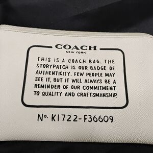 Coach White Make up/Insert Bag